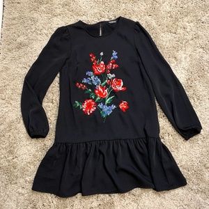 Express Black Floral Dress